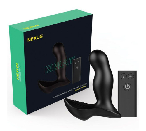 Черный вибромассажер простаты NEXUS Beat - 12 см.
