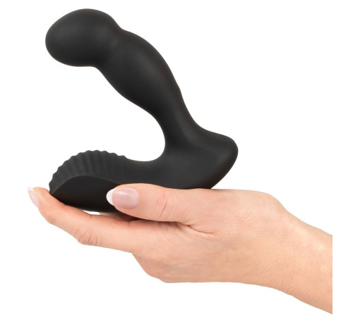 Черный вибростимулятор простаты RC Prostate Massager - 13,1 см.
