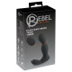 Черная анальная пробка с вибрацией, вращением и пультом ДУ RC Butt Plug with 2 Functions