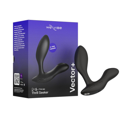 Черный анальный вибратор We-Vibe Vector+