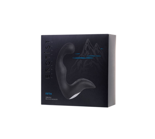 Чёрный изогнутый вибростимулятор простаты Erotist