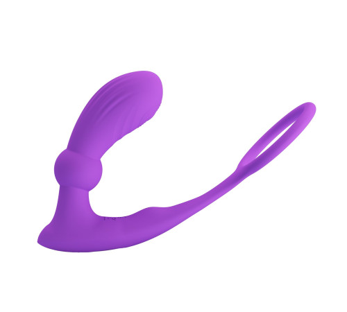 Лиловый вибростимулятор простаты Warren с эрекционным кольцом