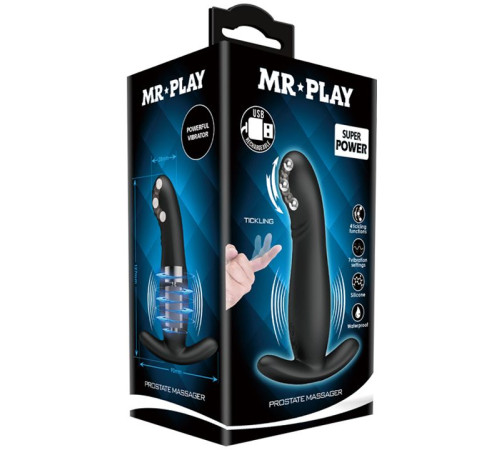 Черный вибромассажёр простаты Mr.Play - 12,7 см.