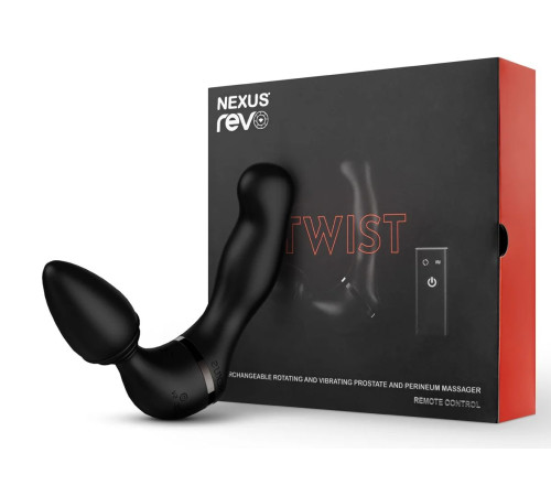 Черный гибридный вибромассажер Nexus Revo Twist