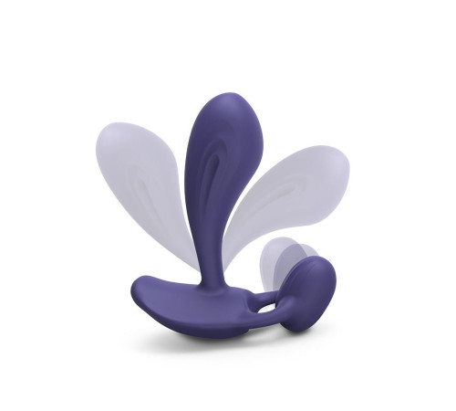 Темно-синий вибромассажер Witty P G Vibrator with Remote Control