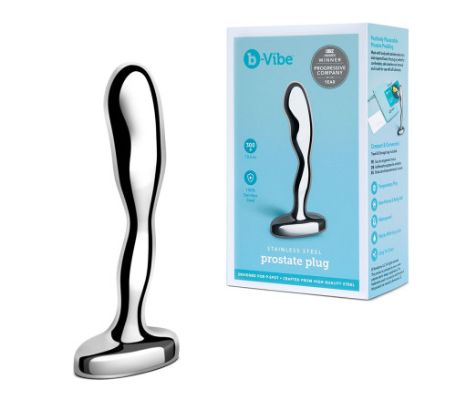 Стальной стимулятор простаты Stainless Steel Prostate Plug - 11,5 см.
