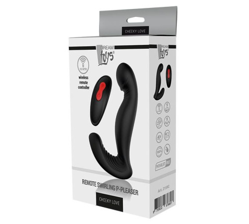 Черный вибромассажер простаты SWIRLING P-PLEASER