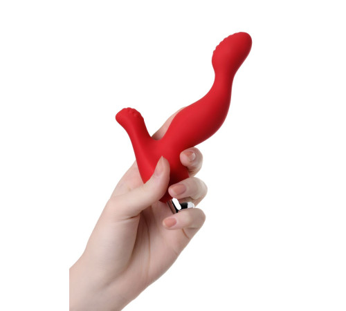 Красный силиконовый вибростимулятор простаты Proman - 12,5 см.