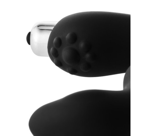 Черный вибромассажер простаты FantASStic Vibrating Prostate Massager - 11,3 см.