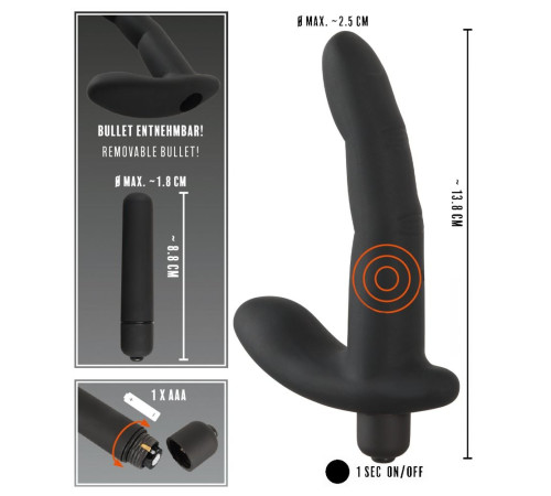 Черный вибромассажер простаты Naughty Finger Prostate Vibe - 13,8 см. Черный вибромассажер простаты Naughty Finger Prostate Vibe - 13,8 см.