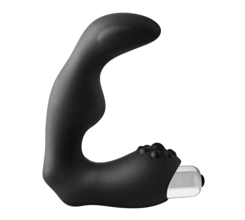 Черный вибромассажер простаты FantASStic Vibrating Prostate Massager - 11,3 см.