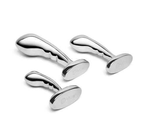Набор из 3 стальных стимуляторов простаты Stainless Steel P-spot Training Set