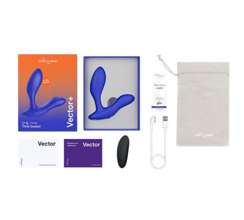 Синий анальный вибратор We-Vibe Vector+