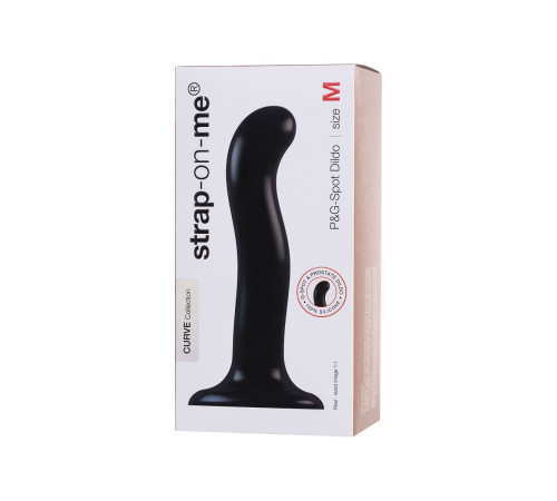 Черный стимулятор для пар P G-Spot Dildo Size L - 19 см. Черный стимулятор для пар P G-Spot Dildo Size L - 19 см.