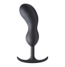 Черный массажер простаты с утяжелителями Premium Silicone Weighted Prostate Plug XL - 20,8 см.