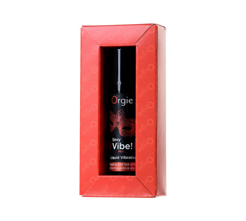 Разогревающий гель для массажа ORGIE Sexy Vibe Hot с эффектом вибрации - 15 мл.