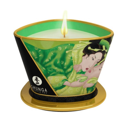 Массажная свеча Exotic Green Tea с ароматом зелёного чая - 170 мл. Массажная свеча Exotic Green Tea с ароматом зелёного чая - 170 мл.