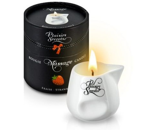 Массажная свеча с ароматом клубники Bougie de Massage Gourmande Fraise - 80 мл.