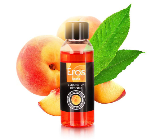 Массажное масло Eros exotic с ароматом персика - 50 мл.