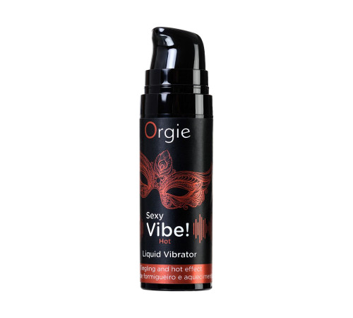 Разогревающий гель для массажа ORGIE Sexy Vibe Hot с эффектом вибрации - 15 мл.