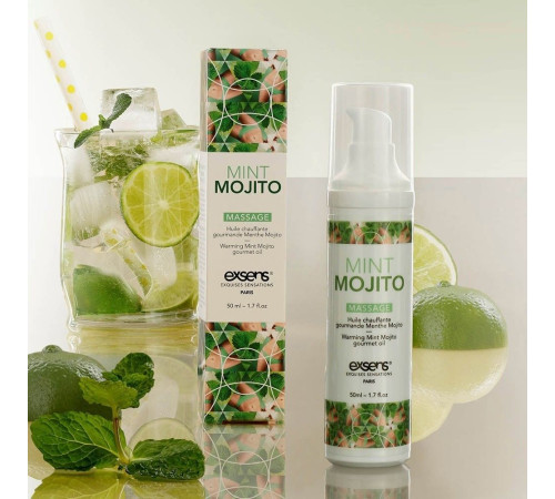 Разогревающее массажное масло с ароматом мохито Gourmet Mint Mojito - 50 мл.