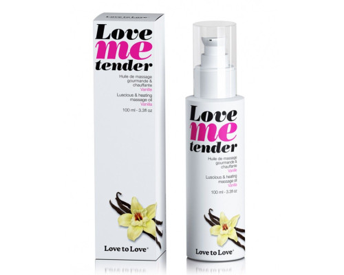 Заказать Съедобное согревающее массажное масло Love Me Tender Vanilla с ароматом ванили - 100 мл.