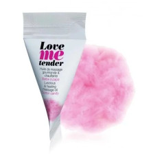 Съедобное согревающее массажное масло Love Me Tender Cotton Candy с ароматом сладкой ваты - 10 мл.