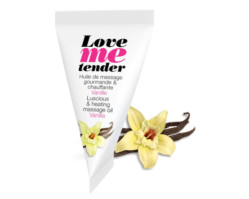 Заказать Съедобное согревающее массажное масло Love Me Tender Vanilla с ароматом ванили - 10 мл.
