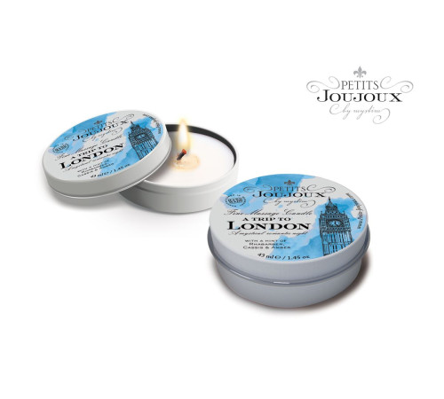 Массажная свеча Petits Joujoux Petits Joujoux London с ароматом ревеня, амбры и чёрной смородины - 33 гр.