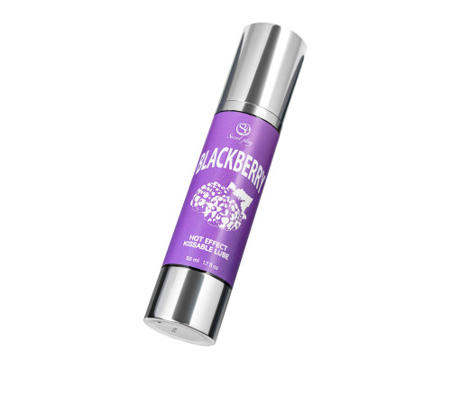 Массажное масло 2-в-1 Blackberry Hot Effect с разогревающим эффектом и вкусом ежевики - 50 мл.