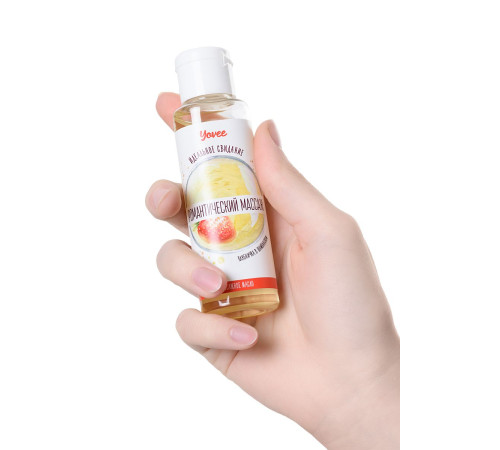 Масло для массажа «Романтический массаж» с ароматом клубники и шампанского - 50 мл.