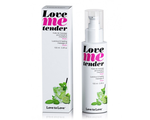 Заказать Съедобное согревающее массажное масло Love Me Tender Mojito с ароматом мохито - 100 мл.