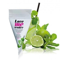 Съедобное согревающее массажное масло Love Me Tender Mojito с ароматом мохито - 10 мл.