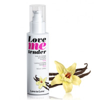 Съедобное согревающее массажное масло Love Me Tender Vanilla с ароматом ванили - 100 мл.