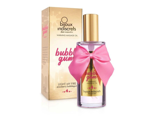 Заказать Разогревающее массажное масло Light My Fire Bubble Gum с ароматом бабл-гам - 100 мл.