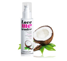 Съедобное согревающее массажное масло Love Me Tender Cocos с ароматом кокоса - 100 мл.