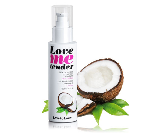 Съедобное согревающее массажное масло Love Me Tender Cocos с ароматом кокоса - 100 мл. Съедобное согревающее массажное масло Love Me Tender Cocos с ароматом кокоса - 100 мл.