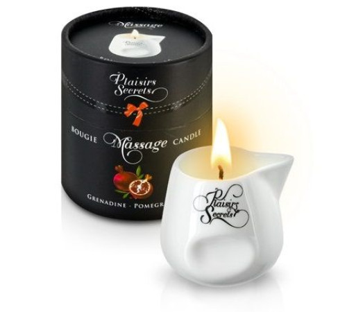 Массажная свеча с ароматом граната Bougie de Massage Gourmande Grenadine - 80 мл.