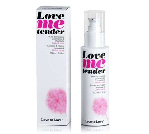 Съедобное согревающее массажное масло Love Me Tender Cotton Candy с ароматом сладкой ваты - 100 мл. Съедобное согревающее массажное масло Love Me Tender Cotton Candy с ароматом сладкой ваты - 100 мл.