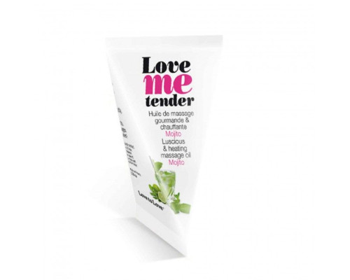 Заказать Съедобное согревающее массажное масло Love Me Tender Mojito с ароматом мохито - 10 мл.