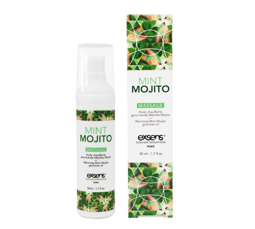 Разогревающее массажное масло с ароматом мохито Gourmet Mint Mojito - 50 мл.