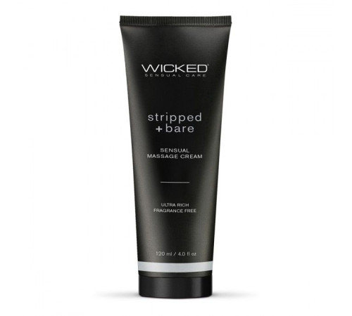 Массажный легкий крем WICKED Stripped plus Bare - 120 мл.