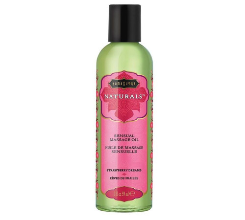 Массажное масло Naturals Strawberry Dreams с ароматом клубники - 59 мл. Массажное масло Naturals Strawberry Dreams с ароматом клубники - 59 мл.