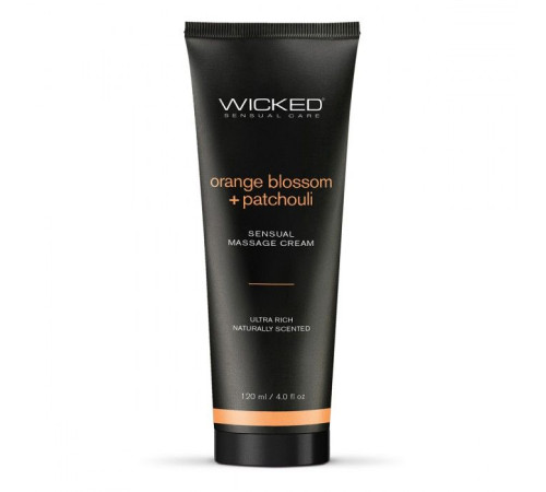 Массажный легкий крем WICKED Orange Blossom plus Patchouli - 120 мл.