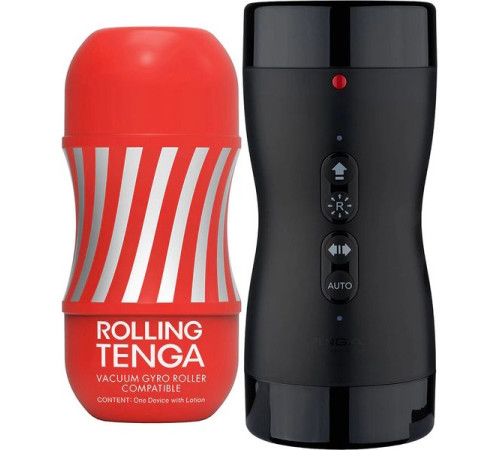 Набор Tenga Vacuum Gyro Roller 3s: мастурбатор и устройство для вращения и создания вакуума