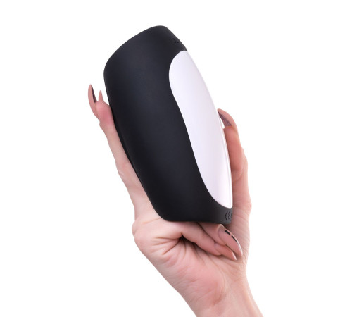 Черно-белый перезаряжаемый мастурбатор Erotist Hailstorm