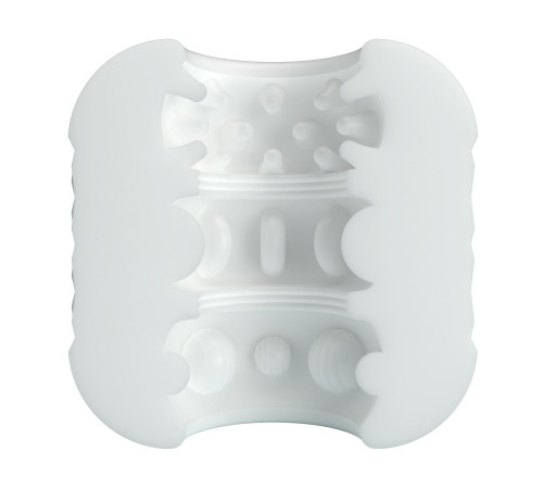 Белый сквозной мастурбатор Crystle