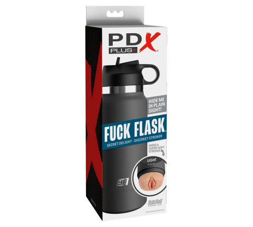 Серый мастурбатор в виде бутылки F*ck Flask