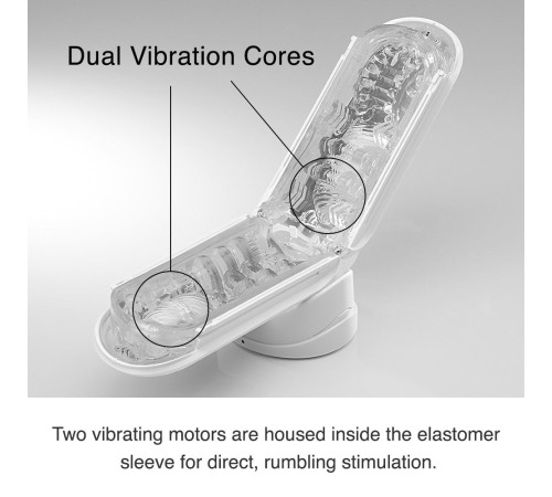 Белый мастурбатор Flip Zero с вибрацией