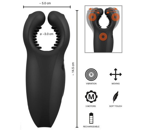 Мужской вибратор-стимулятор Man Wand with Vibration and Moving Wings